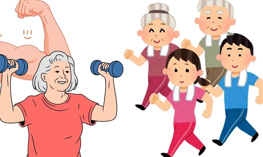 Đi bộ đúng cách giúp tăng sức mạnh cơ bắp. Đồ họa: Hạ Mây