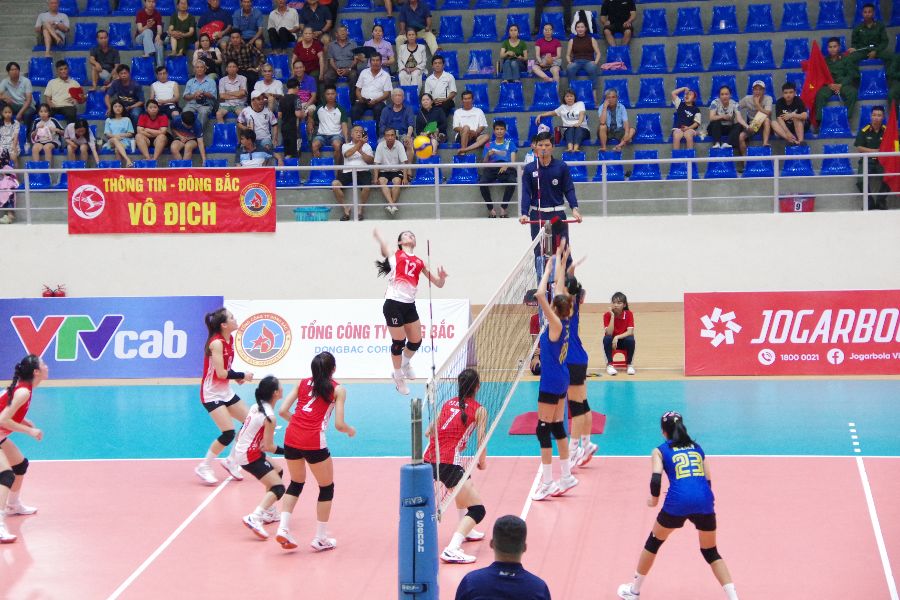 The Youth of the Information Corps will meet Bac Ninh in the 2025 National A-Class Volleyball Tournament. Photo: BCTT