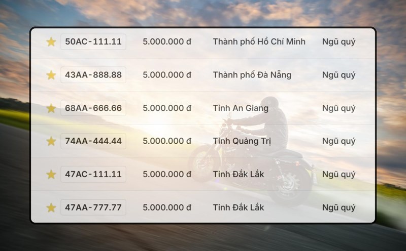 The rain of super beautiful five-digit license plates in the auction on October 24