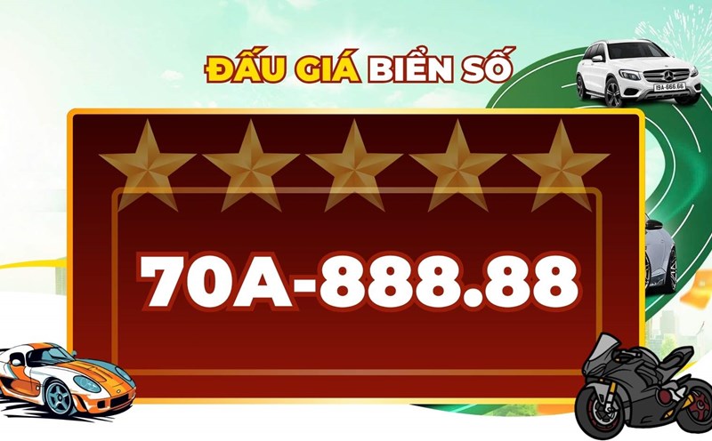 Super beautiful 5-digit 8 license plates will be available in the license plate auction on October 24