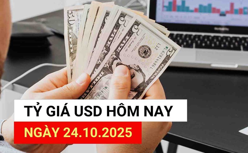 USD exchange rate today, October 24, 2025.