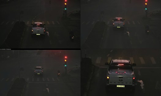 Xe ôtô vượt đèn đỏ tại Cao Bằng. Ảnh: Công an Cao Bằng