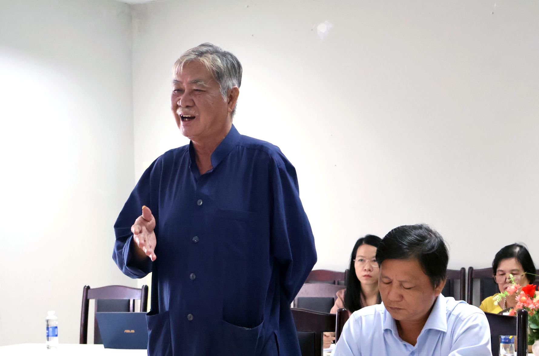 Nha nghien cuu Truong Thanh Hung phat bieu tai hoi thao. Anh: Lam Dien