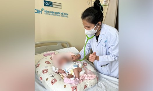 Bệnh nhi được phẫu thuật thành công. Ảnh: BVCC