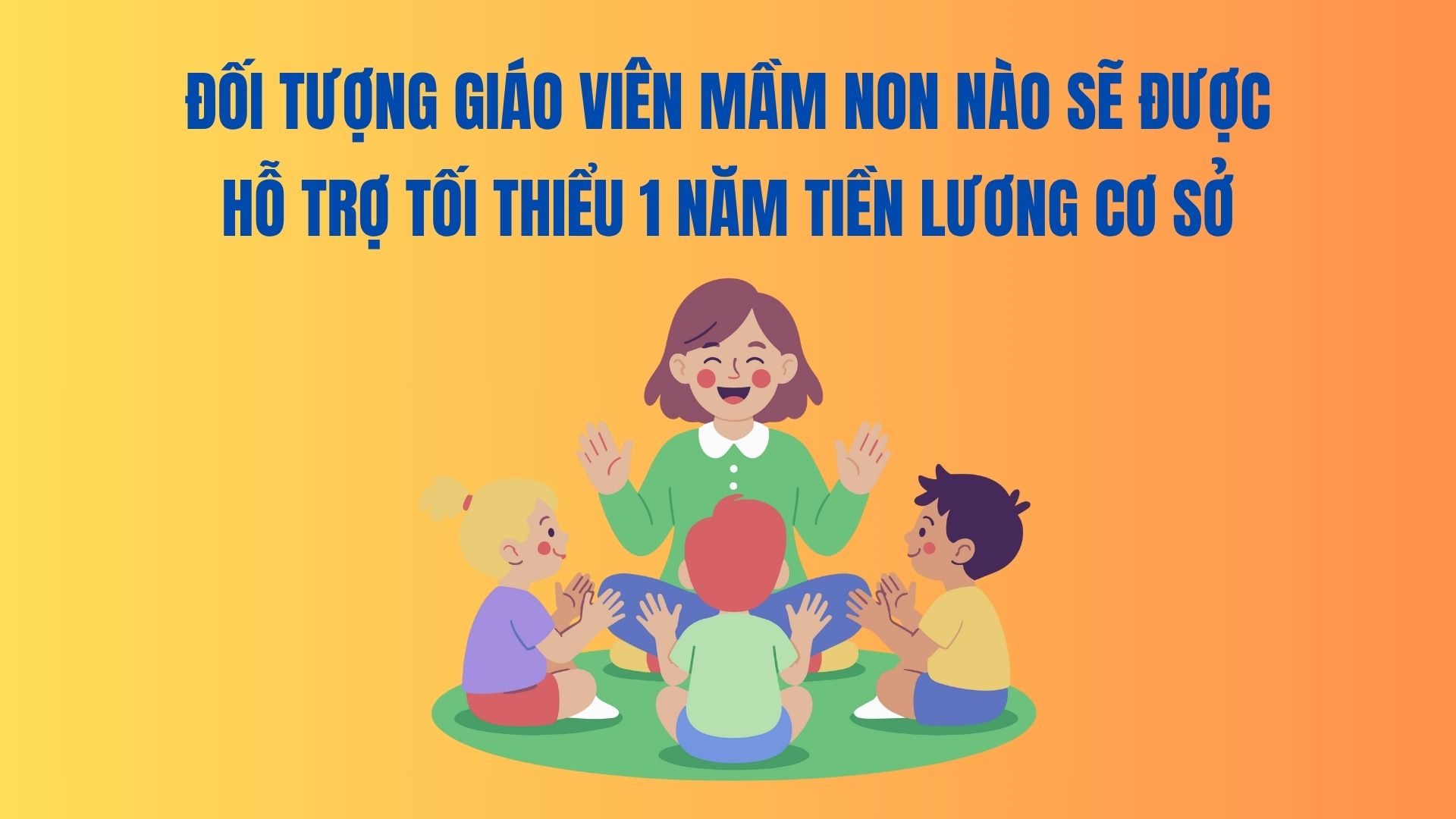 Which preschool teachers will be supported with at least 1 year of basic salary