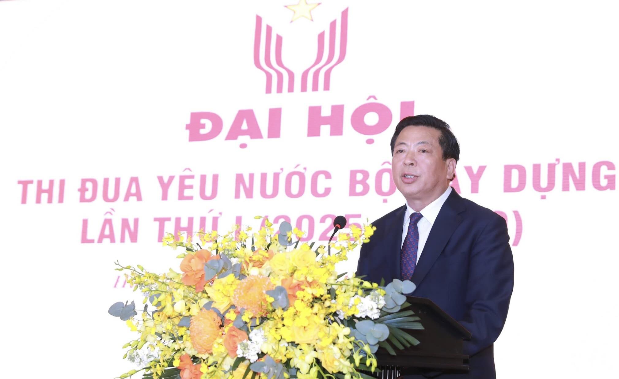 Bo truong Tran Hong Minh phat bieu khai mac Dai hoi. Anh: Bo Xay dung