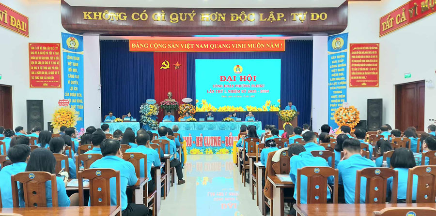 Quang canh dai hoi Cong doan phuong Pleiku khoa I. Anh: Thanh Tuan