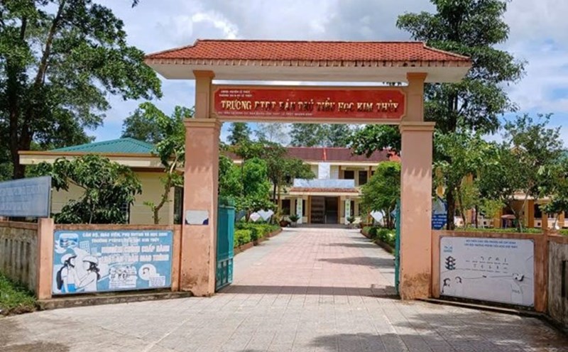 Kim Thuy Primary Boarding School for Ethnic Minorities, where 40 students were suspected of being poisoned after breakfast. Photo: Cong Sang