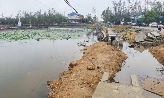 Khu vực nơi nam sinh K đi câu cá rồi tử vong. Ảnh: Hà Thạch