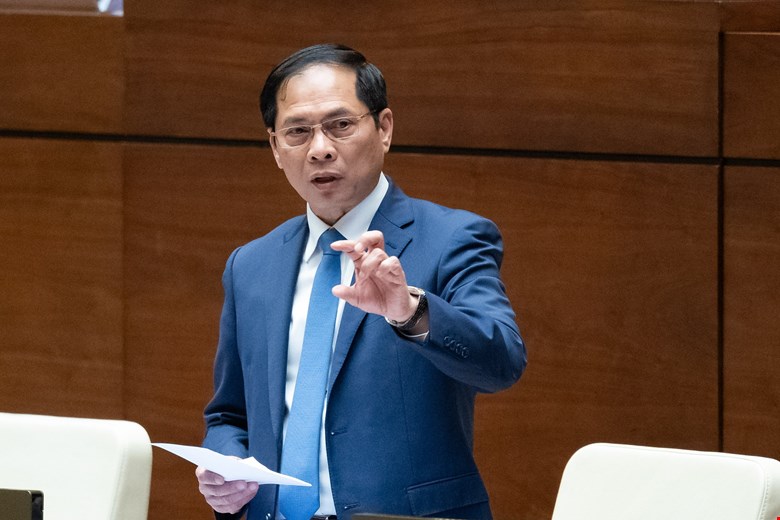 The National Assembly approved the Prime Minister's proposal to dismiss Mr. Bui Thanh Son from the position of Minister of Foreign Affairs. Photo: Pham Dong