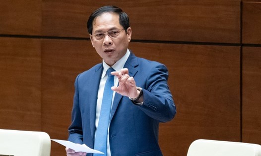 Quốc hội phê chuẩn đề nghị của Thủ tướng Chính phủ về việc miễn nhiệm chức vụ Bộ trưởng Bộ Ngoại giao đối với ông Bùi Thanh Sơn. Ảnh: Phạm Đông