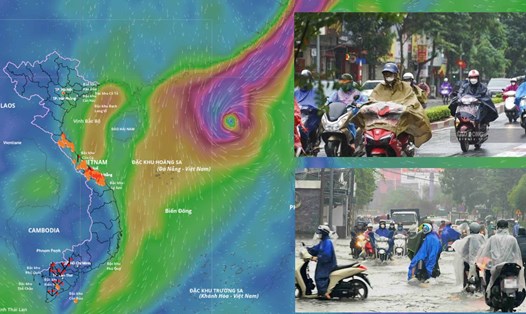 Dự báo bão và không khí lạnh trong các tháng cuối năm có thể gây mưa to, đặc biệt ở khu vực Trung Bộ. Nguồn hình ảnh vệ tinh bão số 12 Fengshen: Hệ thống Giám sát thiên tai Việt Nam