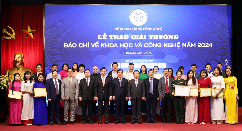 Bo Khoa hoc va Cong nghe to chuc Le trao giai thuong Bao chi ve Khoa hoc va cong nghe nam 2024 vao ngay 24.10. Anh: Hao Thien