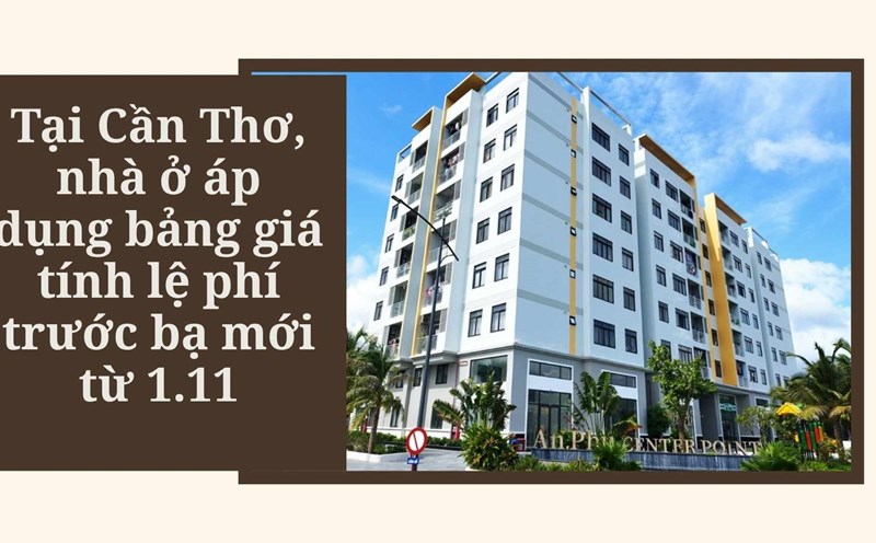 In Can Tho, houses apply a new registration fee calculation price list from November 1