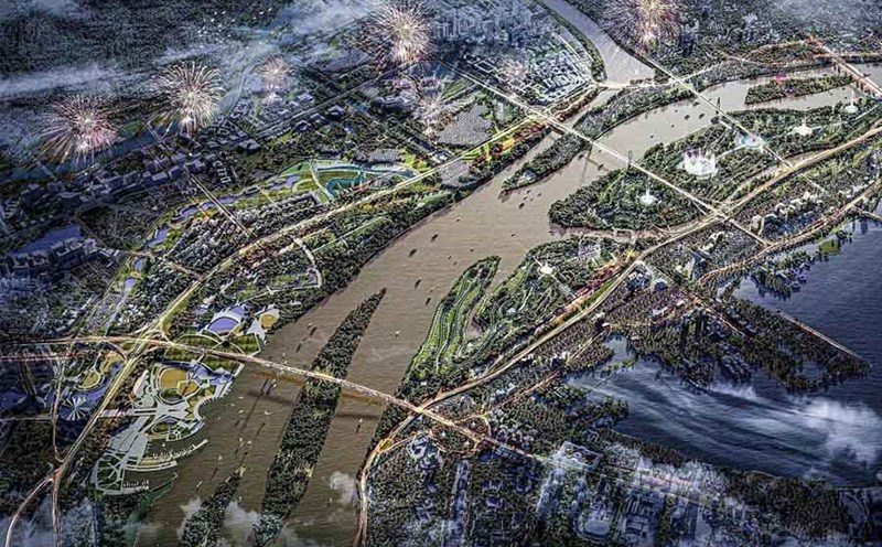 Trục đại lộ cảnh quan sông Hồng được kỳ vọng là trục phát triển kinh tế - xã hội và biểu trưng cho Hà Nội