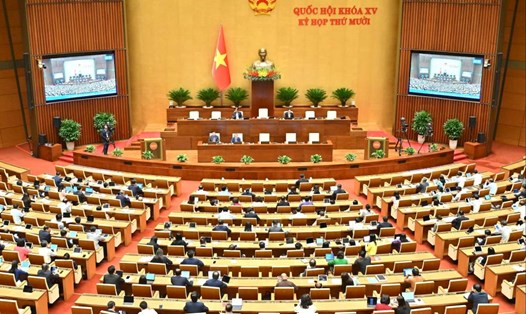 Kỳ họp thứ 10, Quốc hội khóa XV. Ảnh: Phạm Thắng