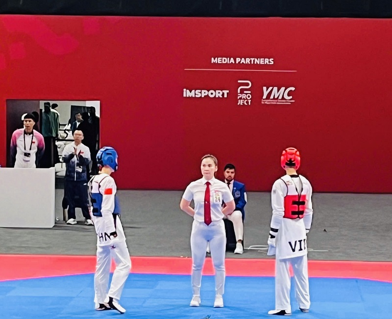 2025년 아시아 청소년 체육 대회 태권도 종목에 출전하는 선수들. 사진: 쭝 탄