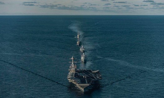 Tàu sân bay Mỹ USS Gerald Ford. Ảnh: Hải quân Mỹ
