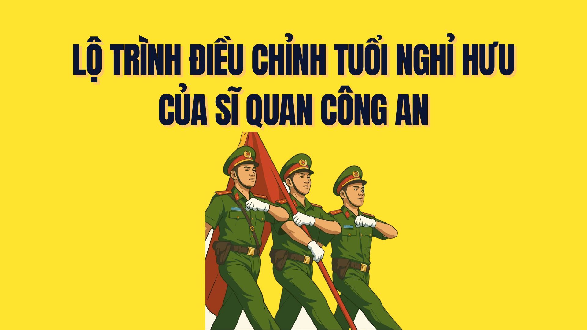 Ruta para ajustar la edad de jubilacion de los oficiales de policia. Grafico: Tra My