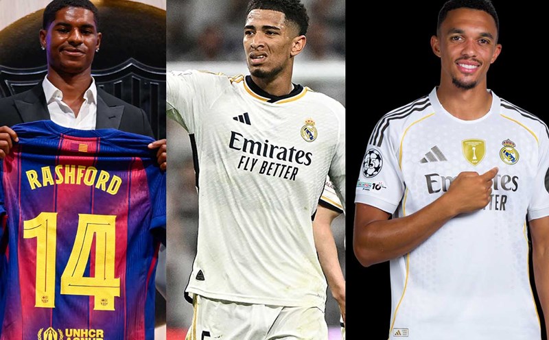 The three English stars could all join El Clasico this weekend. Photo: AFP