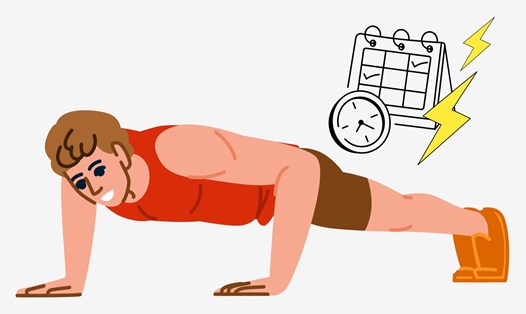 Chống đẩy giúp đánh giá khả năng kiểm soát và vận động tổng thể của cơ thể. Đồ họa: Thanh Thanh