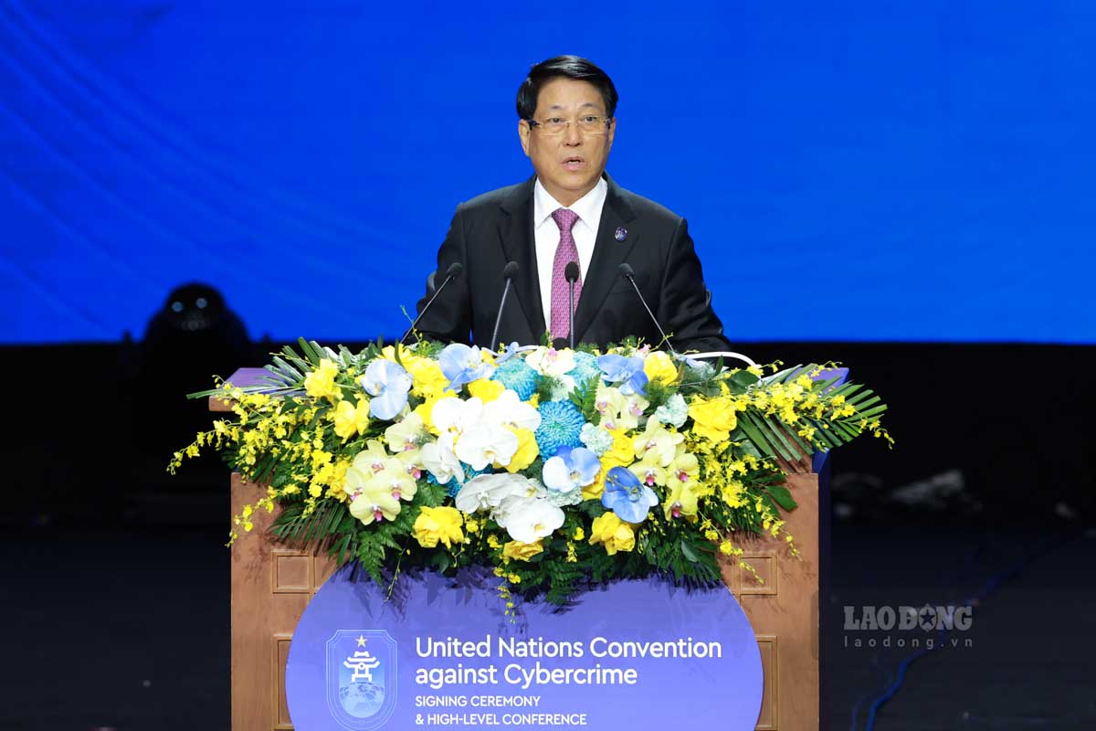 Politburo member and President Luong Cuong said that the Hanoi Convention sends 3 messages to the world. Photo: Hai Nguyen