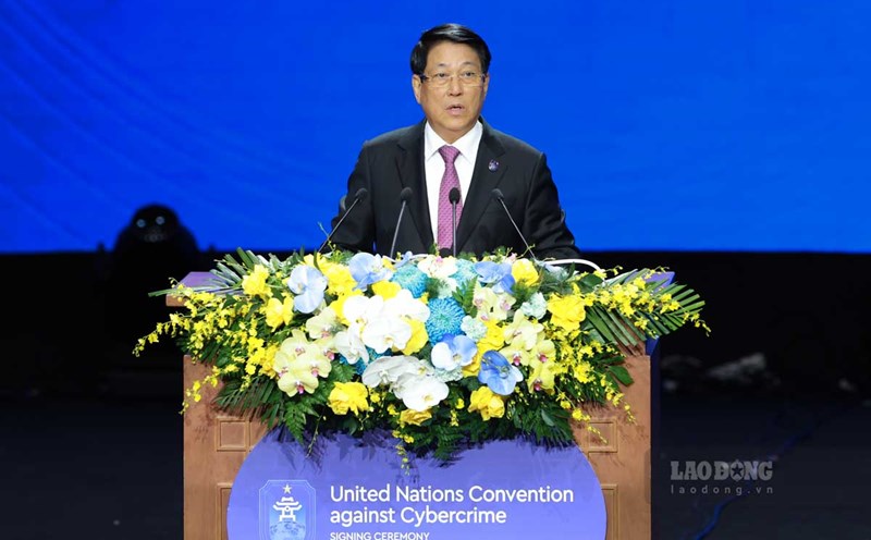 Politburo member and President Luong Cuong said that the Hanoi Convention sends 3 messages to the world. Photo: Hai Nguyen