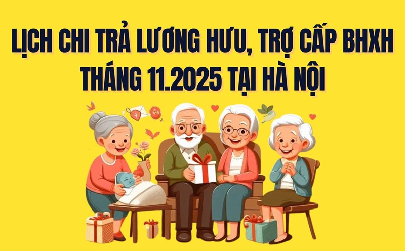 Official pension and social insurance allowance payment schedule for November 2025. Graphics: Tra My