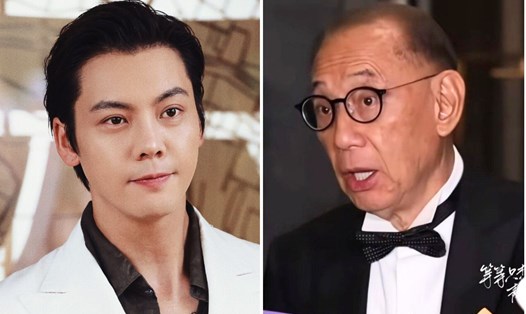 Trần Vỹ Đình và Chủ tịch Tập đoàn Anh Hoàng - Dương Thụ Thành. Ảnh: cắt rừ video