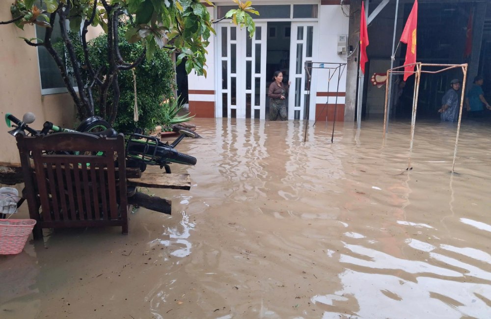 Localized flooding occurred in Tho Chau special area due to prolonged heavy rain. Photo: Provided by the people