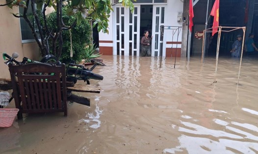 Tình trạng ngập cục bộ xảy ra ở đặc khu Thổ Châu do mưa lớn kéo dài. Ảnh: Người dân cung cấp