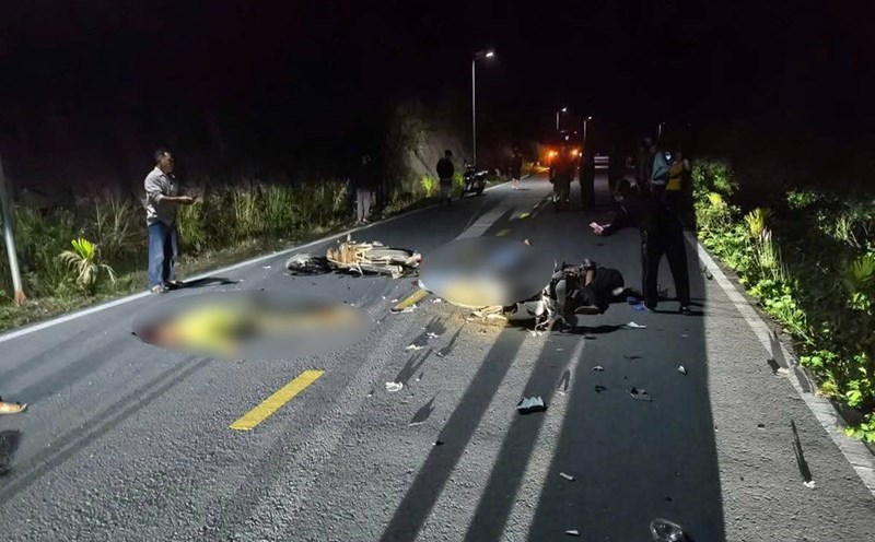 Scene of the accident in Quang Tan commune, Quang Ninh province. Photo: Provided by the people