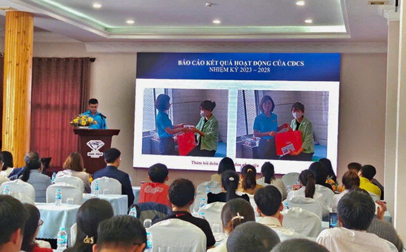 GO Supermarket Union! Da Lat sets a goal of building a strong trade union to better care for workers in the 2025-2030 term. Photo: Duc Lam