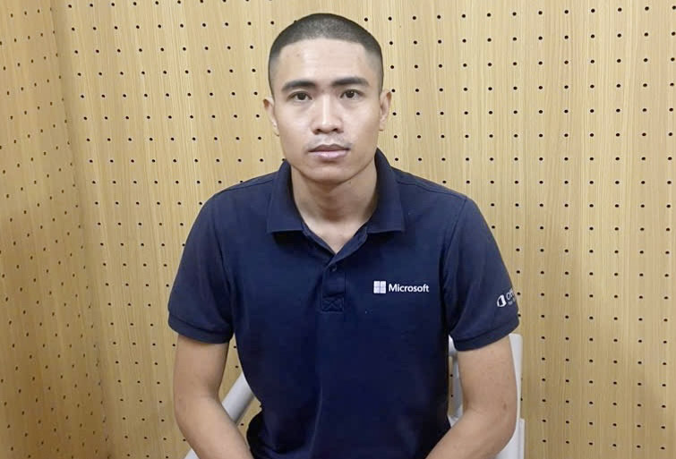 Đối tượng Khoa đã bị khởi tố, bắt tạm giam về hành vi lừa đảo chiếm đoạt tài sản. Ảnh: Công an Hà Tĩnh.