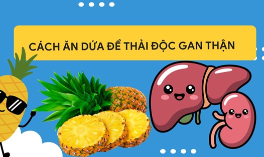 Dứa không chỉ là loại trái cây giải nhiệt mà còn hỗ trợ thải độc gan thận hiệu quả. Ảnh đồ hoạ: Hương Sơn