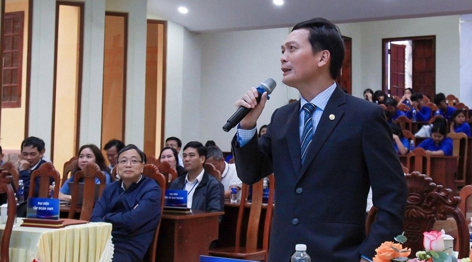 Ong Nguyen Tan Liem - Giam doc So Khoa hoc va Cong nghe chia se y kien tai Hoi thao. Anh: Hoang Thanh