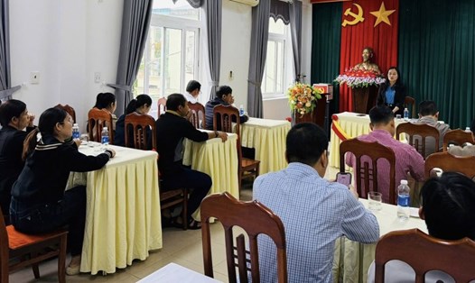 Buổi giao ban đánh giá kết quả hoạt động thời gian qua và triển khai nhiệm vụ trọng tâm trong thời gian tới. Ảnh: Công đoàn Quảng Trị