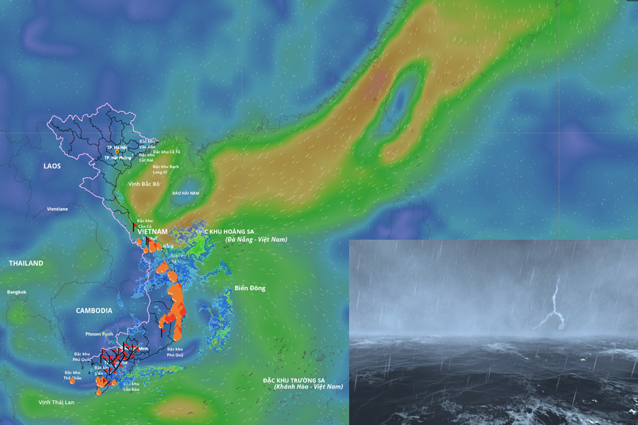 Forecast of bad weather in the next 2 days due to new low pressure area and cold air