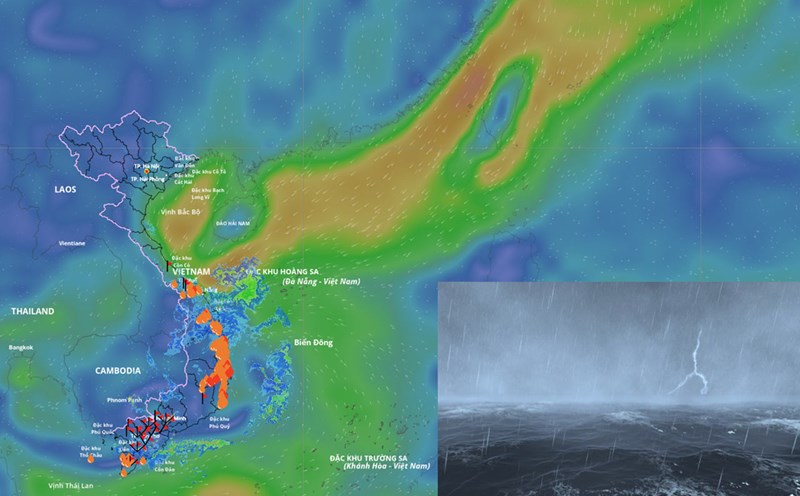 Forecast of bad weather in the next 2 days due to new low pressure area and cold air