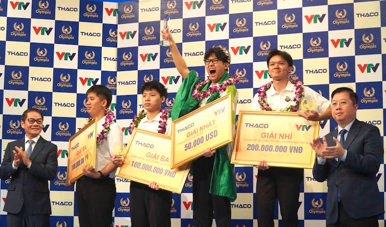 Tran Bui Bao Khanh - Truong THPT chuyen Ha Noi - Amsterdam la quan quan Duong len dinh Olympia nam 2025. Anh: Anh Duc