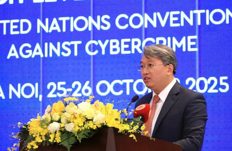 Minister of Justice Nguyen Hai Ninh proposed to have effective response solutions to increasingly sophisticated cybersecurity threats. Photo: Ministry of Justice