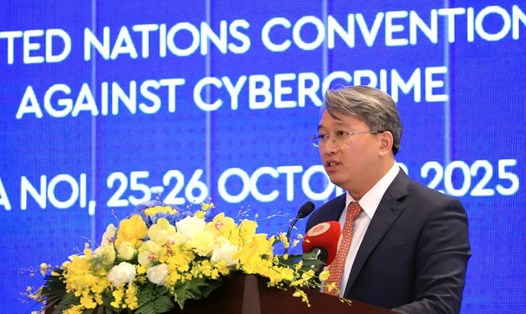 Bộ trưởng Bộ Tư pháp Nguyễn Hải Ninh đề xuất có giải pháp ứng phó hiệu quả trước những mối đe dọa an ninh mạng ngày càng tinh vi. Ảnh: Bộ Tư pháp