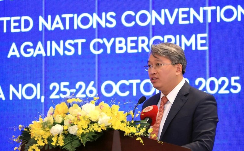 Minister of Justice Nguyen Hai Ninh proposed to have effective response solutions to increasingly sophisticated cybersecurity threats. Photo: Ministry of Justice