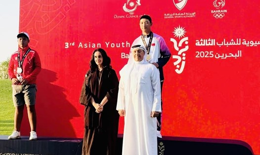 Nguyễn Tuấn Anh đã giành huy chương bạc cho Đội tuyển golf Việt Nam. Ảnh: Trung Thành