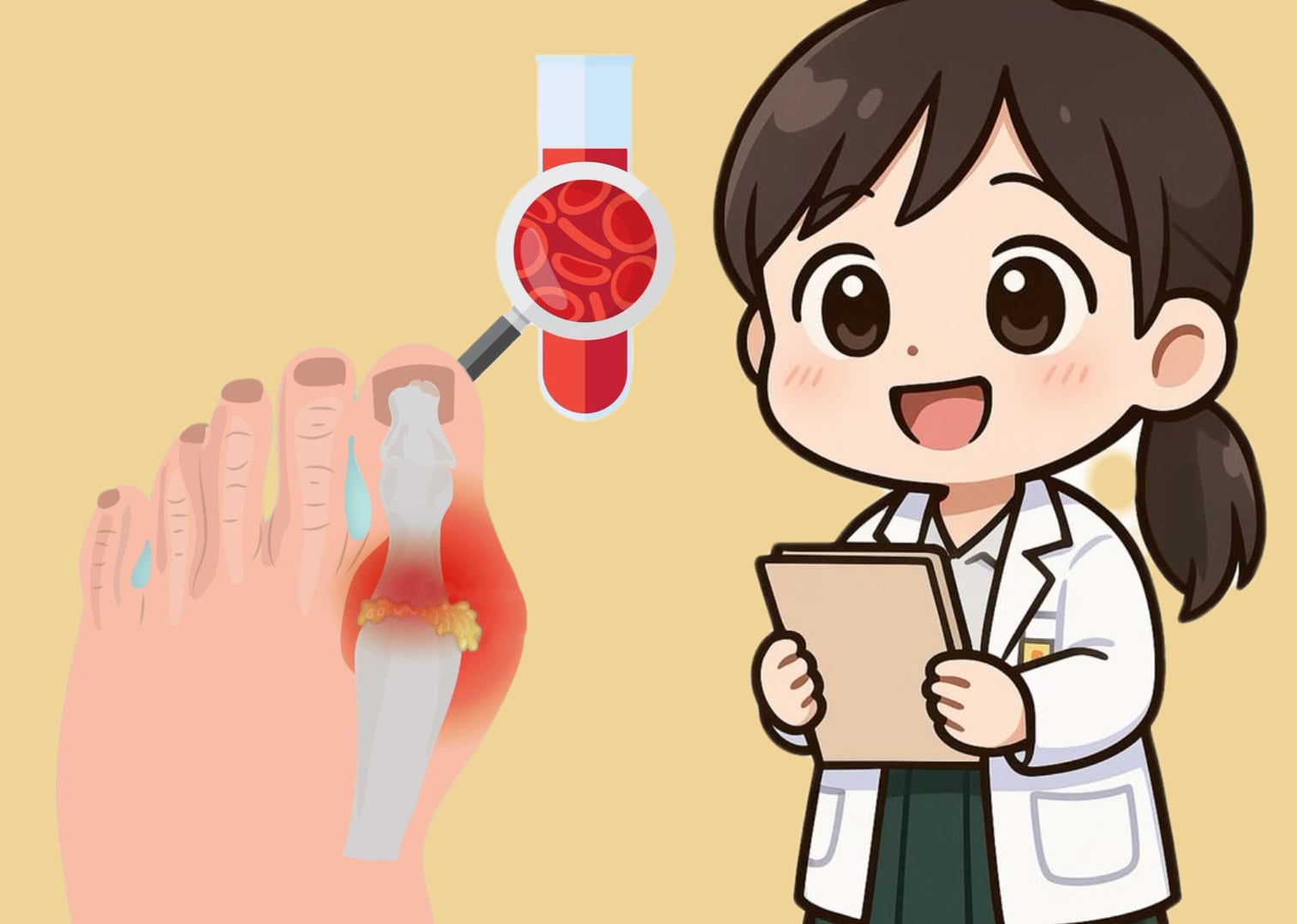 Cool, easy-to-process foods are very good for gout patients, helping to excrete uric acid. Graphics: Phuong Thao