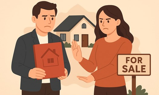 Chồng không được tự ý bán đất là tài sản chung nếu không có sự đồng ý của vợ. Ảnh: Như Hạ