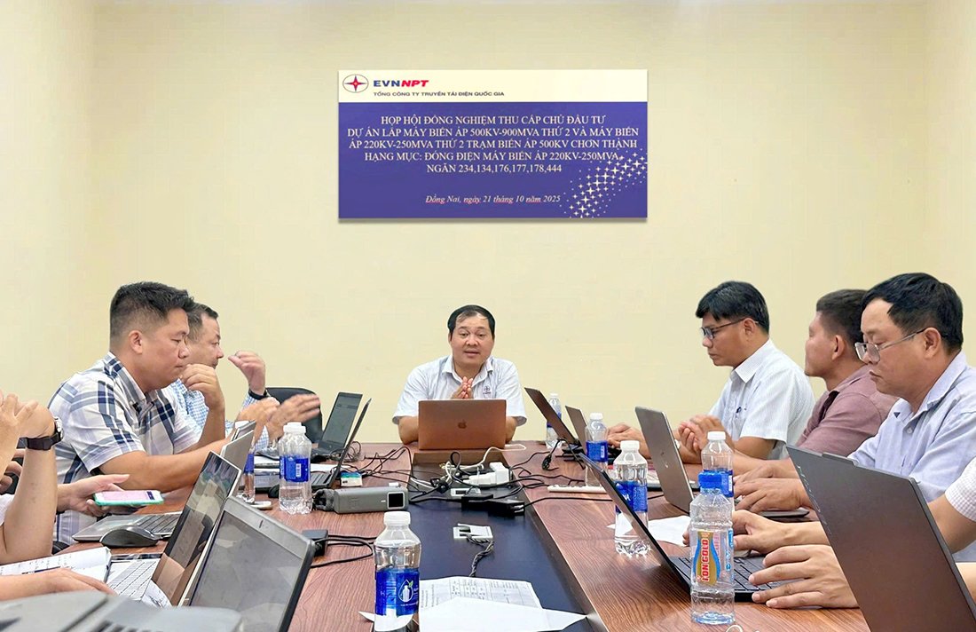 Truoc do, ngay 21.10.2025, Hoi dong nghiem thu cap chu dau tu hop thong nhat dong dien du an