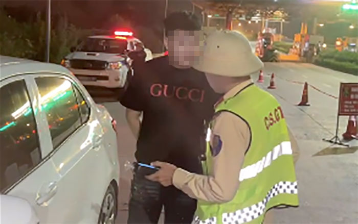 Tài xế 24 tuổi vi phạm nồng độ cồn bị lực lượng CSGT phát hiện. Ảnh: Cục CSGT