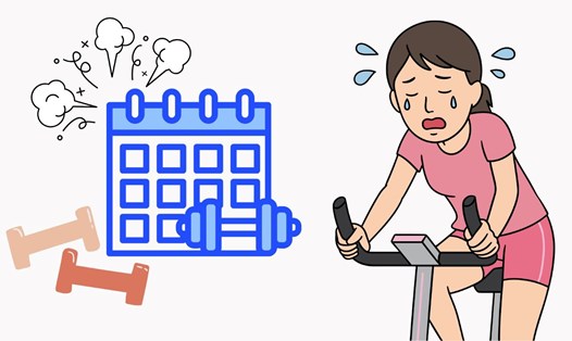 Tập luyện quá sức có thể khiến bạn dễ gặp chấn thương và kiệt sức, làm gián đoạn quá trình rèn luyện thể chất. Đồ họa: Thanh Thanh