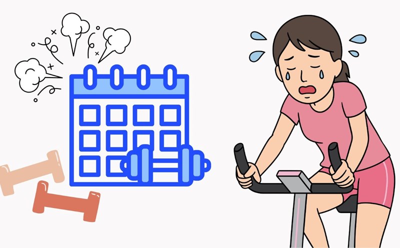 Overtraining can make you more susceptible to injury and burnout, disrupting your physical exercise routine. Graphics: Thanh Thanh